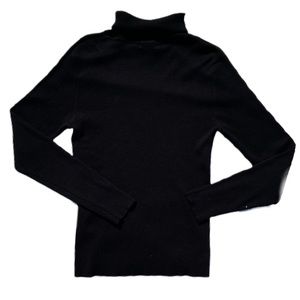 Black, turtle neck (stretchy) sweater